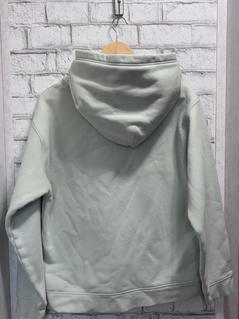 Brunette The Label Light Mint Hoodie with Black Logo Tag - Picture 2 of 3